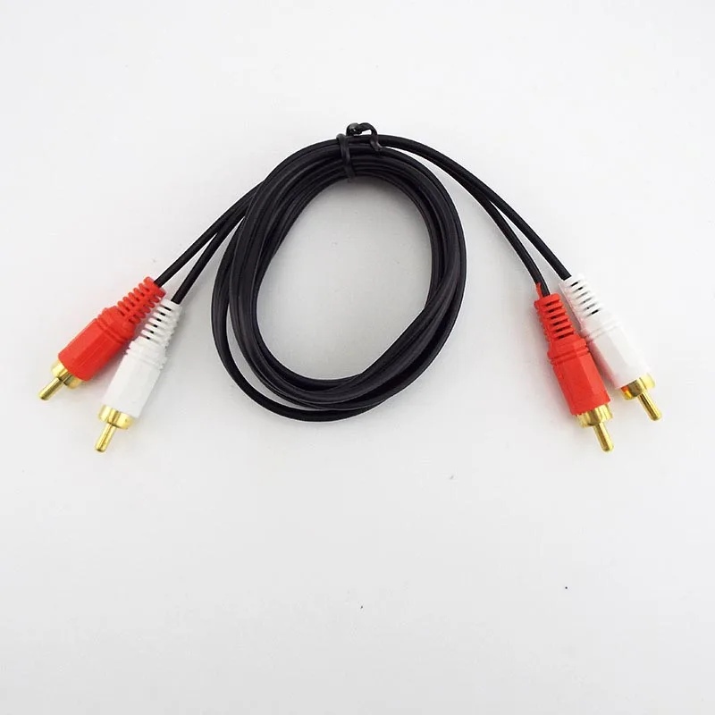 Cabo conector rca macho para 2 rca macho, cabo de extensão de fio de áudio estéreo duplo av para dvd tv cd amplificador de som e3