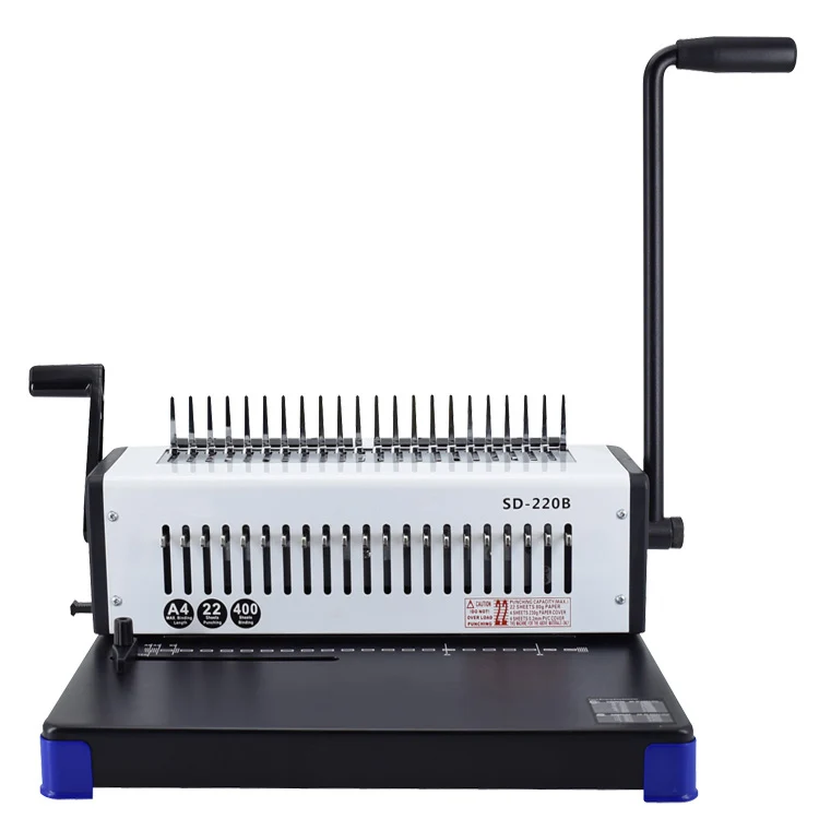 Mesin Penjilid Buku Manual 21 Lubang, Mesin Penjilid Spiral Kantor, Mesin Penjilid Buku