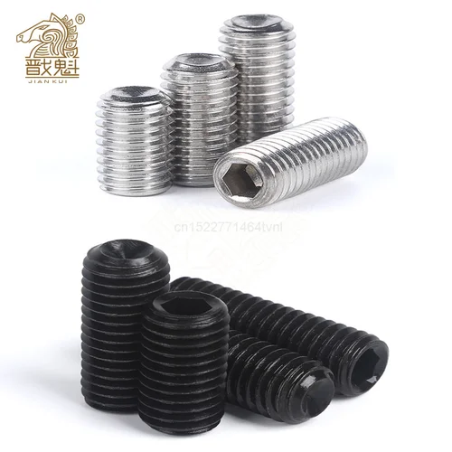 Imagen 1 del producto Juego de tornillos hexagonales de acero inoxidable 304, Perno de copa Allen, color negro, grado 12,9, M2, M2.5, M3, M3.5, M4, M5, M6, DIN916, 50 unidades