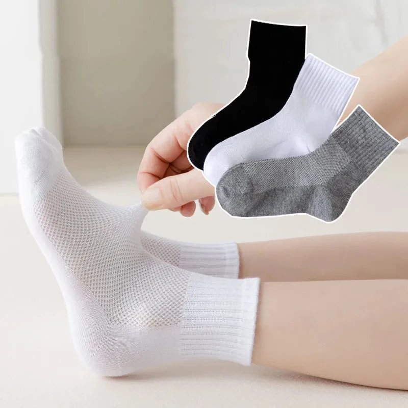 

3/2 Pairs Spring Autumn Male Sock Comfort Blended Quality Sock Breathable Soft Casual dotted line Solid color Prints Men's Socks