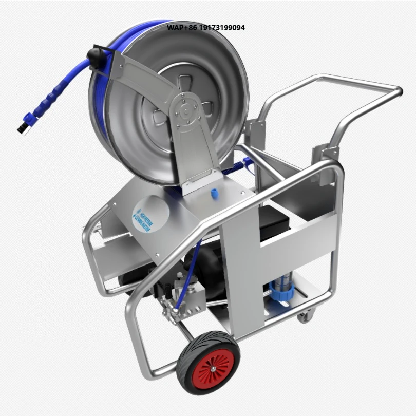 Mobile New High Pressure Washer for Food Factory & Car Wash Shop Use 304 Stainless Steel Food Grade Hose Reel
