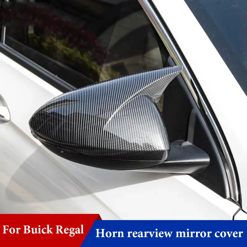 

Car Door Wing Mirror Cover Black/Carbon fiber Left Right For Buick Regal 2017 2018 2019 2020 2021 Side Rearview Mirror Cover Cap