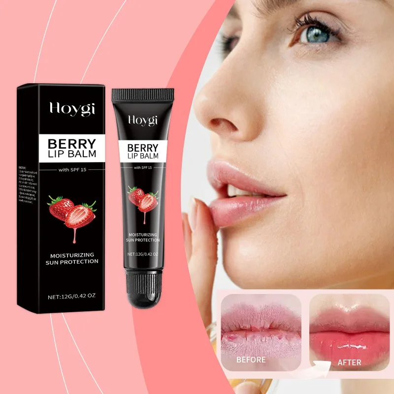 Berry Lip Balm Mask Day and Night Prevention Repair Dry Crack Lip Hydrating Moisturizing Exfoliating Lip Balm Makeup Beauty Care