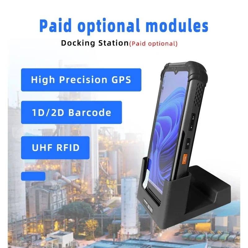 Windows PDA 6.5 inch N100 Tablet Optional Barcode Reader Scanner Charging Cradle Rugged Handheld Terminal