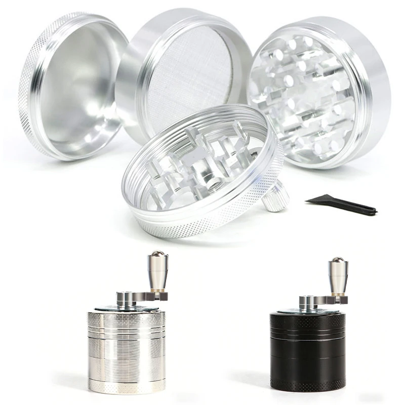 2026 New 40mm Nut and Hard Spice Grinder 4-layer Tobacco Grinder for Nutmeg Ginger Rock Salt and Peppercorn Hand tools, crushers