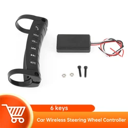 Universal Car Wireless Steering Wheel Controller Remote Button 6 keys Car Radio Android DVD GPS Player Wireless Controller