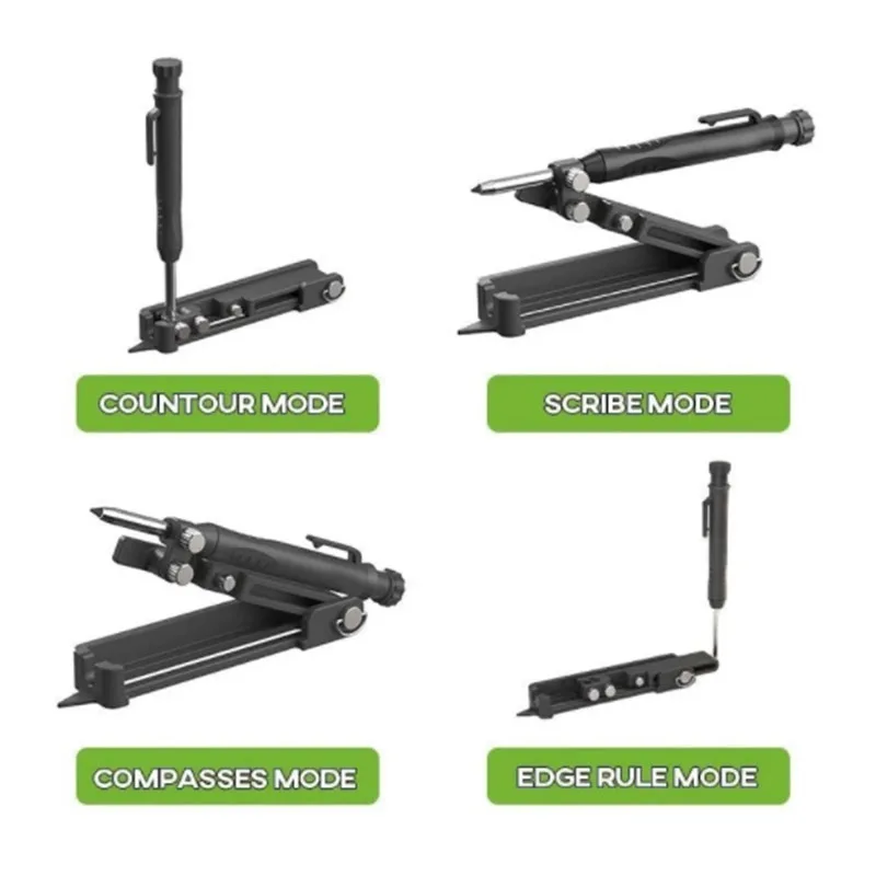 Strumento per tracciare multifunzione Carpenteria Graffiti Linea Utensili manuali per misurare Strumento per tracciare in lega di alluminio con