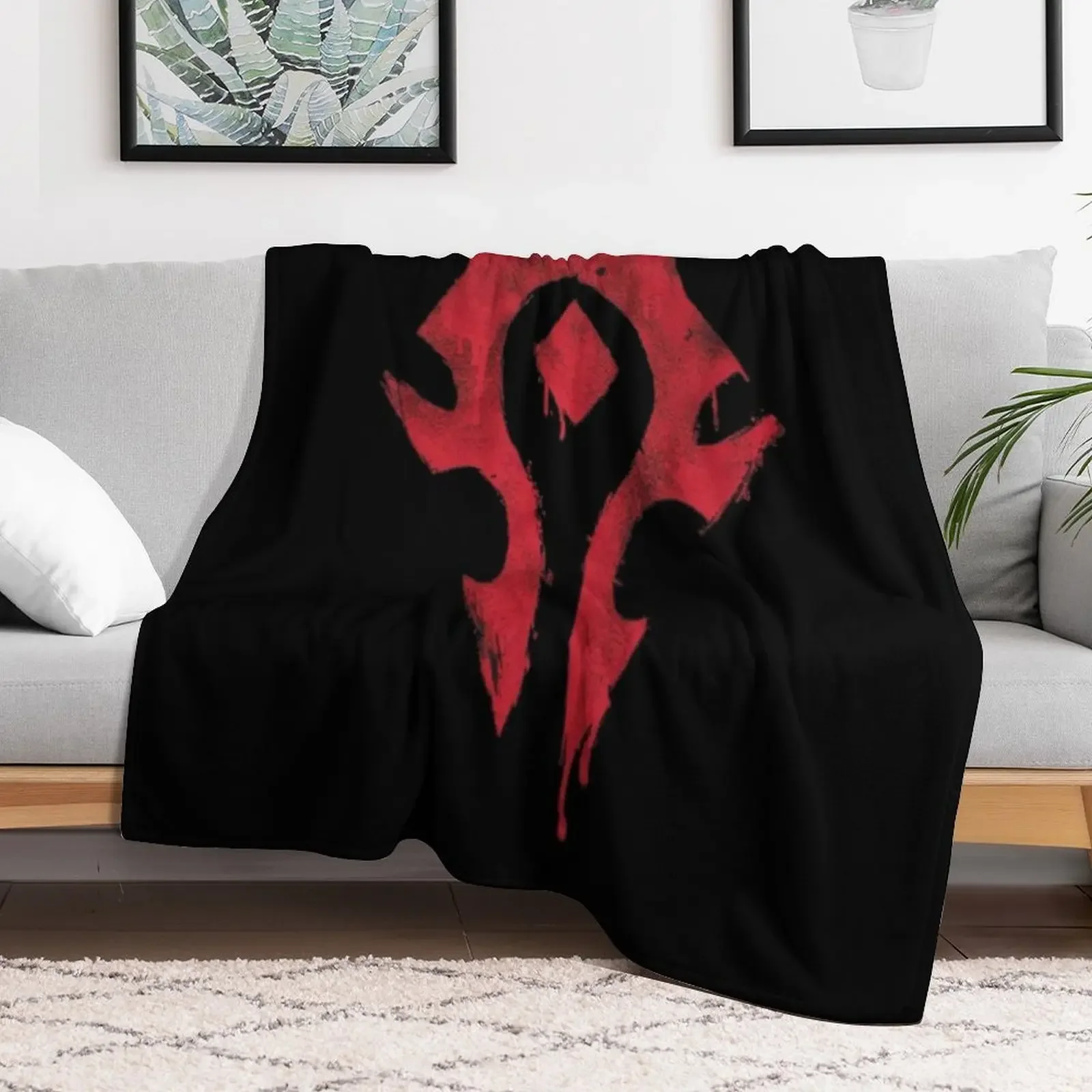 The bloody horde logo Classic Throw Blanket Air Conditioner Soft Blanket for Office Home