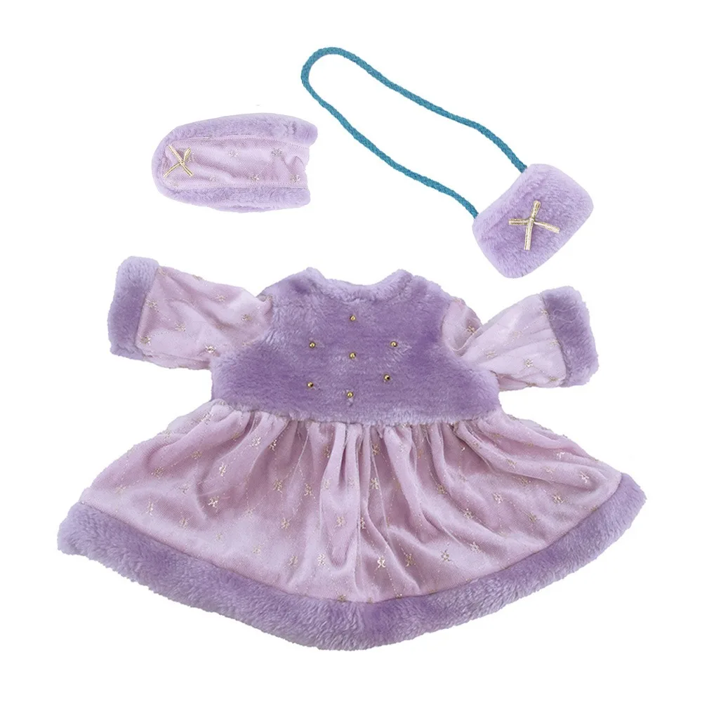 

Creative 22inch/55cm Doll Clothes Hairy Multicolor Doll Dress Headband Toy Gift Mini Winter Dress