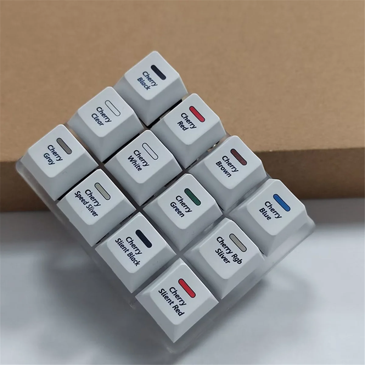 Compact 12-Key Mechanical Keyboard Switch Tester Sampler Switch Testing Tool with Keycap Puller for Cherry MX Switch