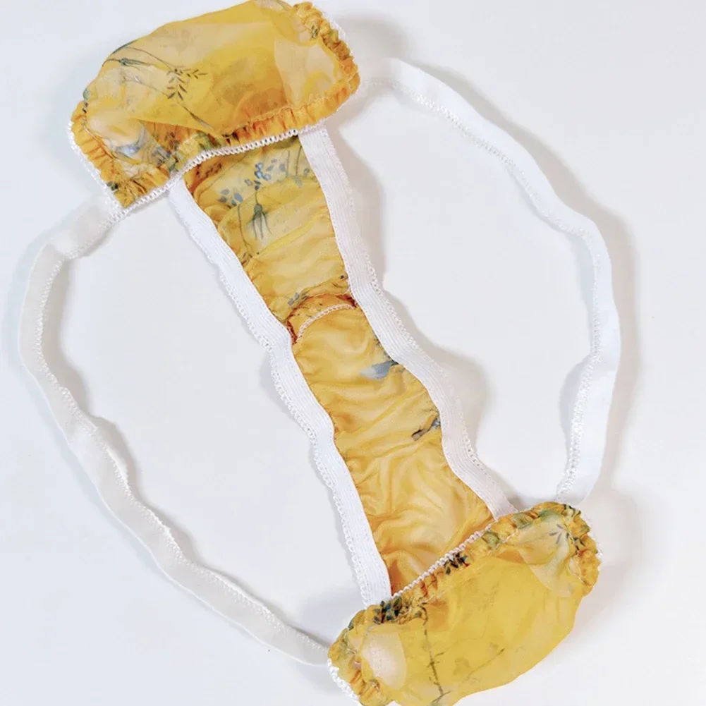 ผู้ชายผู้หญิงชีฟองเซ็กซี่ Thongs กระเป๋ากางเกงชุดชั้นในต่ําเอว G-String Micromini เร้าอารมณ์ Langerie Underpants