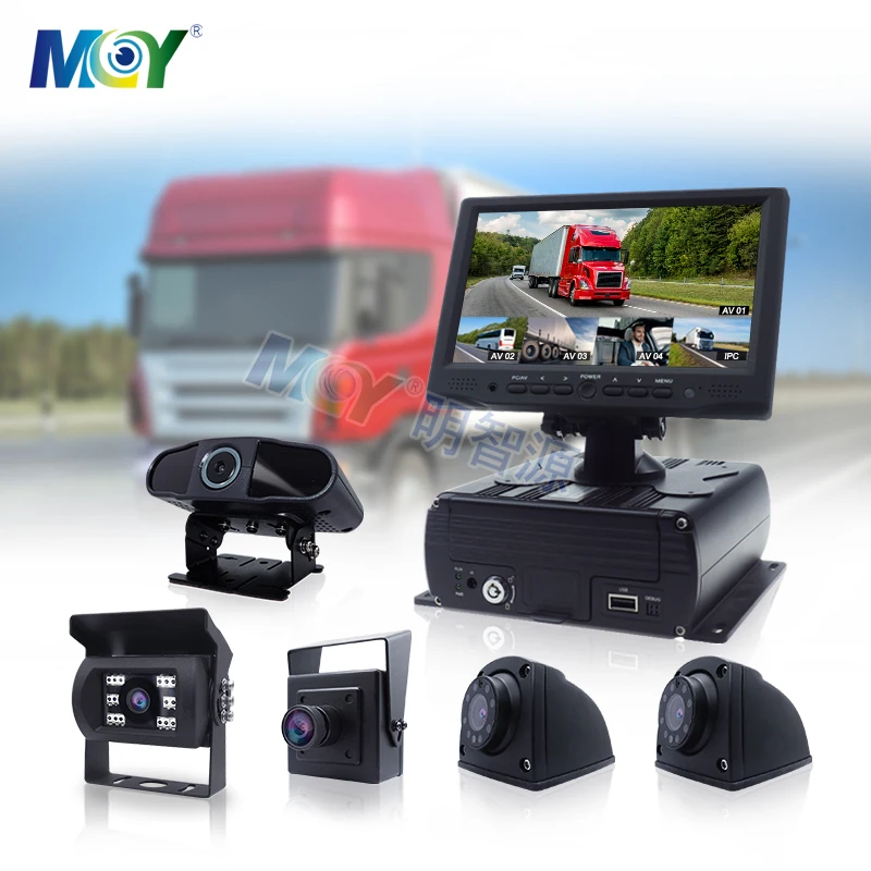 5CH Car Driver Status Recorder 12V HD Vehicle Truck Rearview Backup MDVR Camera DVR System Kit