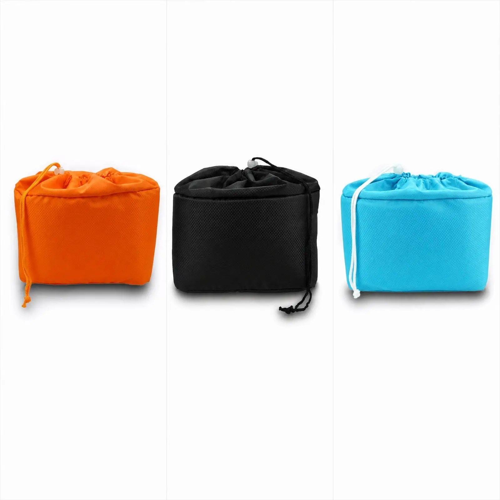 Compact Waterproof Camera Pouch Drawstring Closure Foldable Design for DSLR Travel Storage Organizer