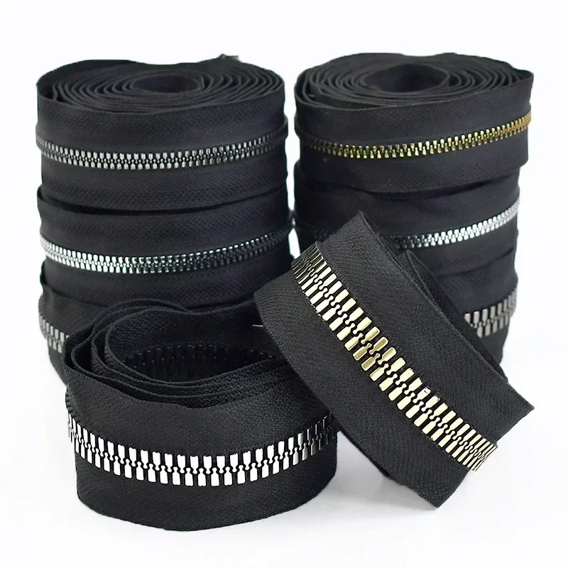 1/2/3/5/10M 3# 5# 8# 10# 15# Resin Zippers Tape for Sewing Clothes Closures Zipper Repair Kit Jacket Fastener Large Zip Roll