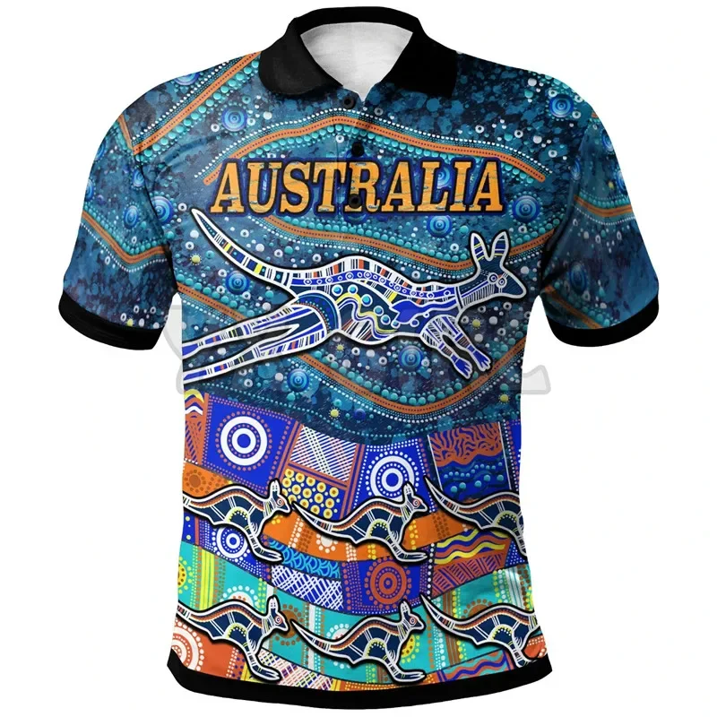 2024 Summer shirts women for men The Life Of Aboriginal polo shirts 3D printed Short sleeve t shirts Tops camisas