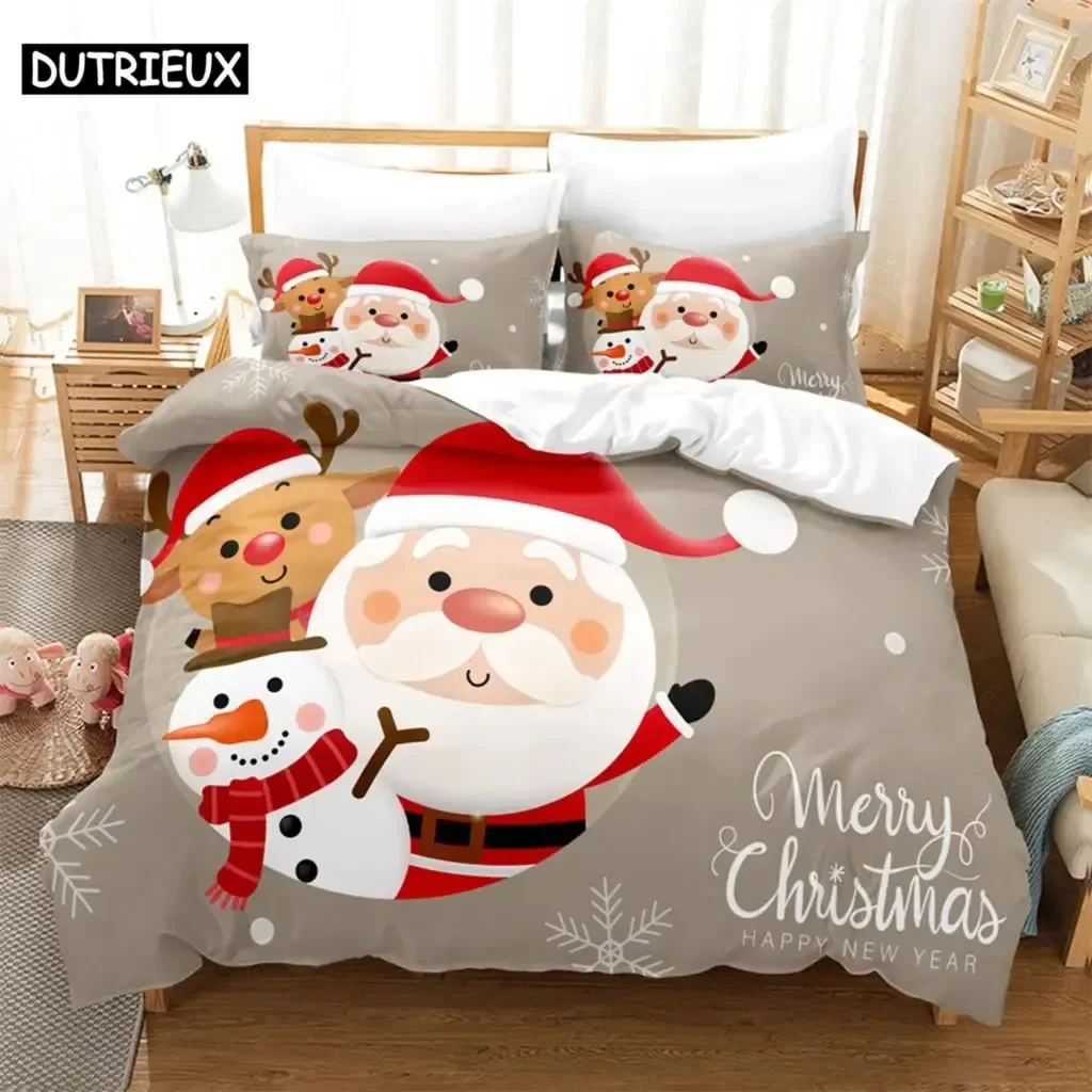 

3D Christmas Bedding Set Queen Bedding Duvet Cover Set Bedding Set Bed Cover Cotton Queen Bedroom Bed Cover