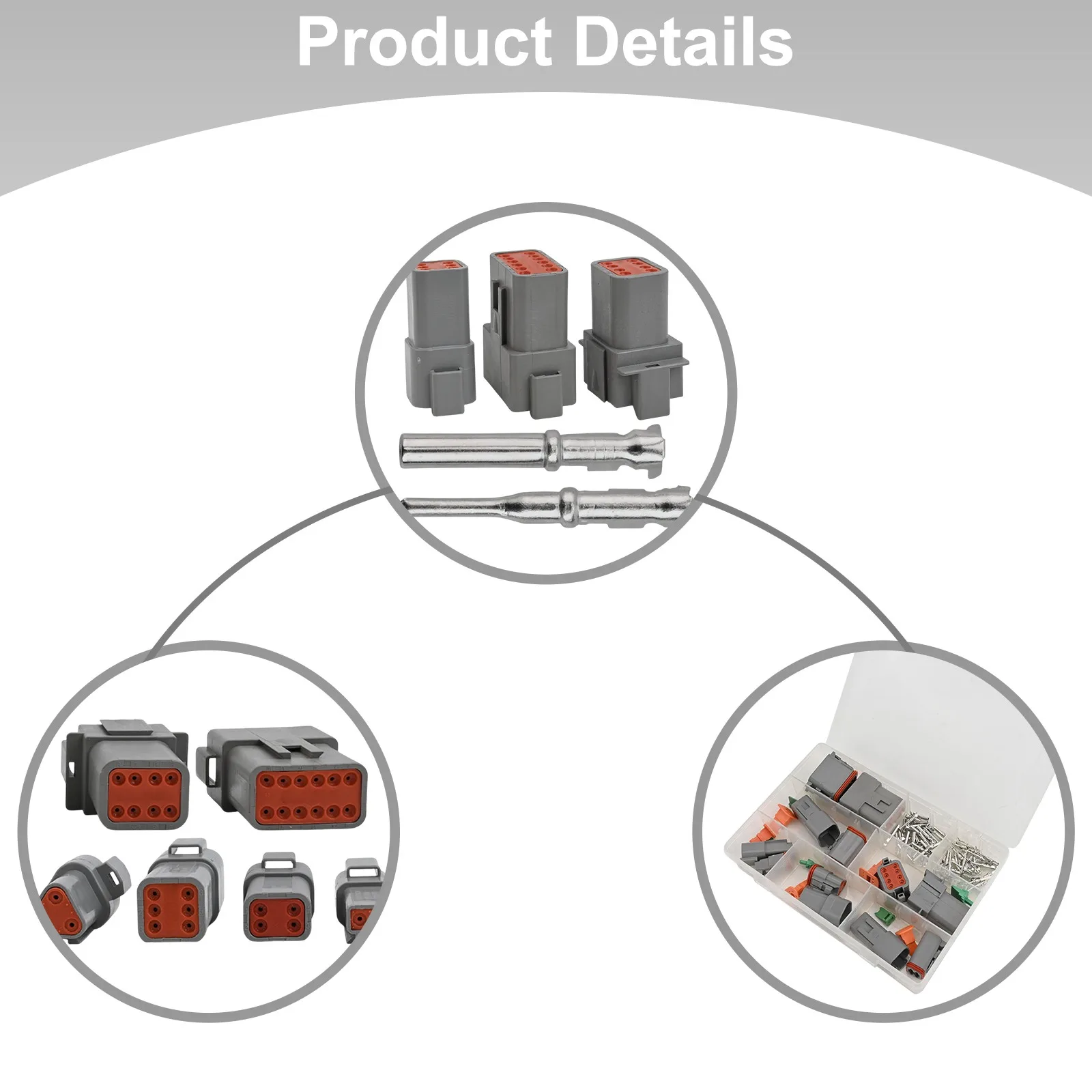

Полный комплект водонепроницаемых электрических соединений серии DT, идеально подходящий для доступных проводки транспортных средств