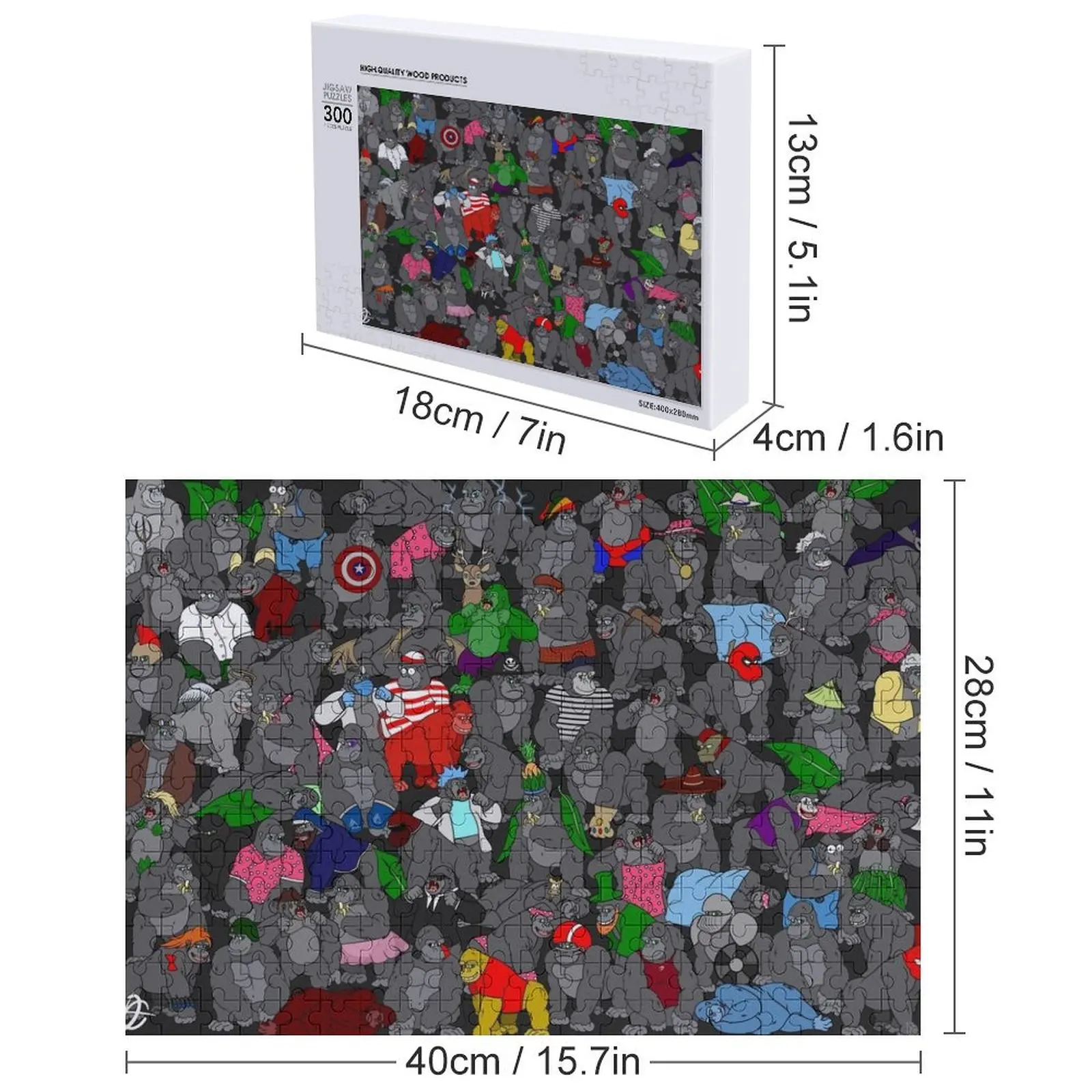 Puzzle del gorilla impossibile Puzzle Puzzle Puzzle con immagini personalizzate