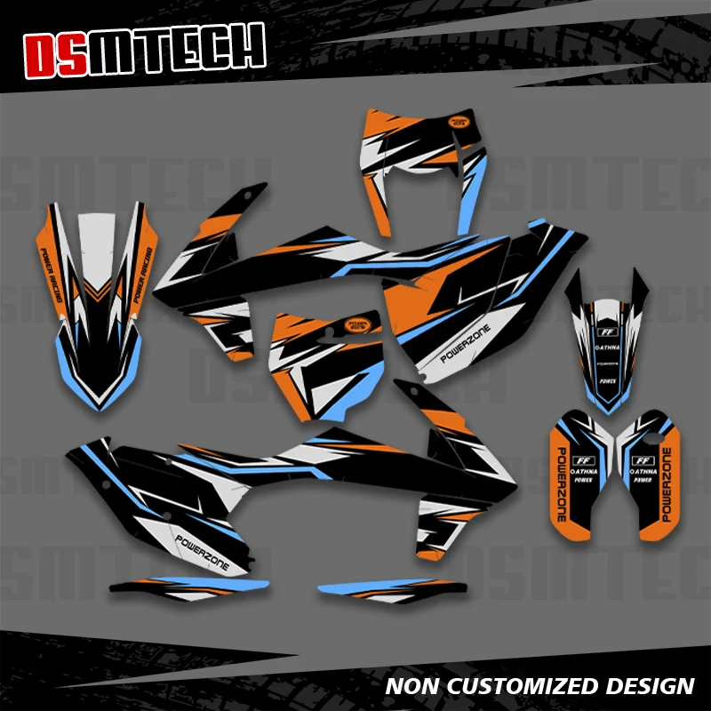 

DSMTECH для KTM 125 250 350 450 500 SX SXF XC XCF 2016 2017 2018 EXC EXCF XCW 2017 2018 2019 Графические наклейки Наклейки 005