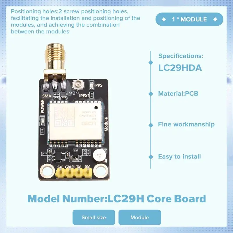 Placa de estación Base A82Q-banda Dual L1 L5 RTK con módulo Quectel LC29H de alta precisión, salidas de datos RTCM LC29HDA
