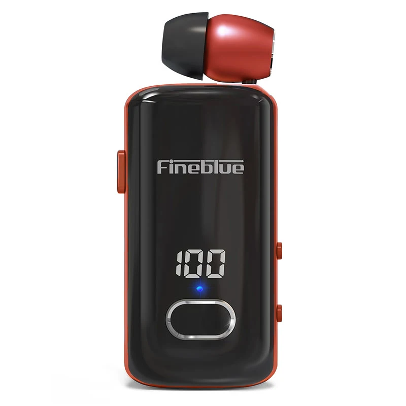 אוזניות אלחוטיות Fineblue F580 Lavalier Bluetooth 5.3 עם מיקרופון, תצוגת כוח, אוזניות ללא הפרעות רעש