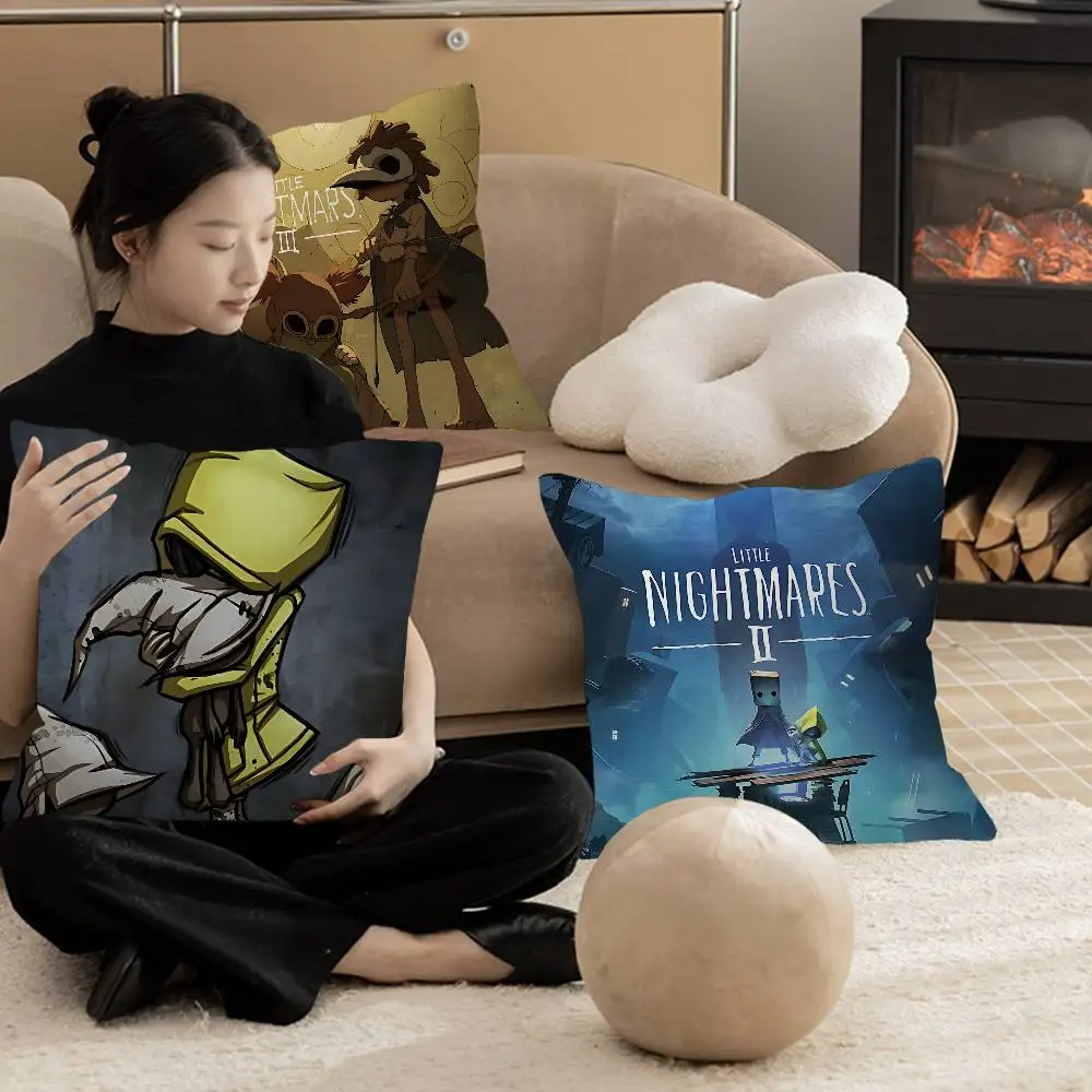 Adventure L-Little Game Nightmares Cushion Cover Inches Farmhouse Decor Home Throw Pillow Covers for Couch Decorations