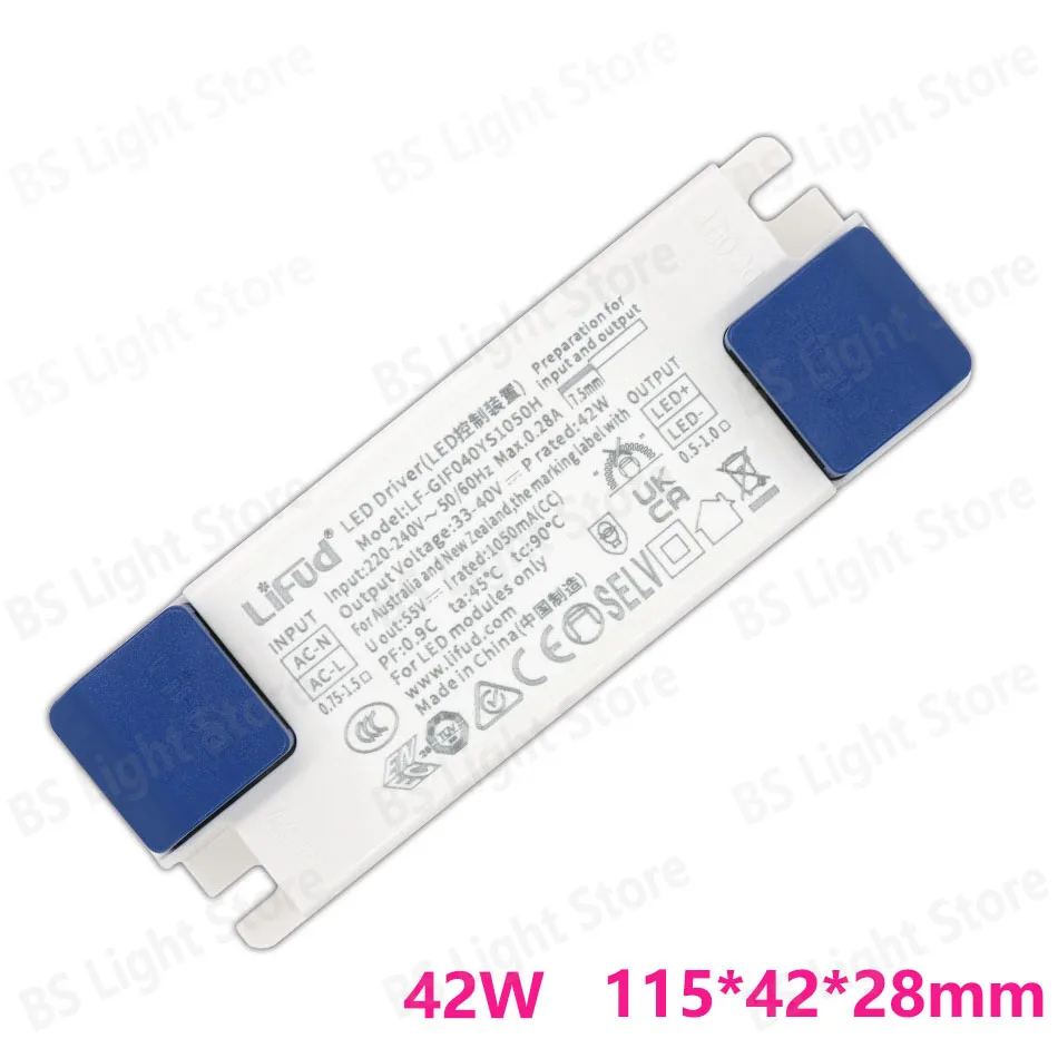 30 40V LED-Treiber 220-240V LED-Netzteil Transformator 30W 32W 40W 42W 48W 60W Flimmerfrei LF-GIRxxxYS Serie-LiFud Netzteil