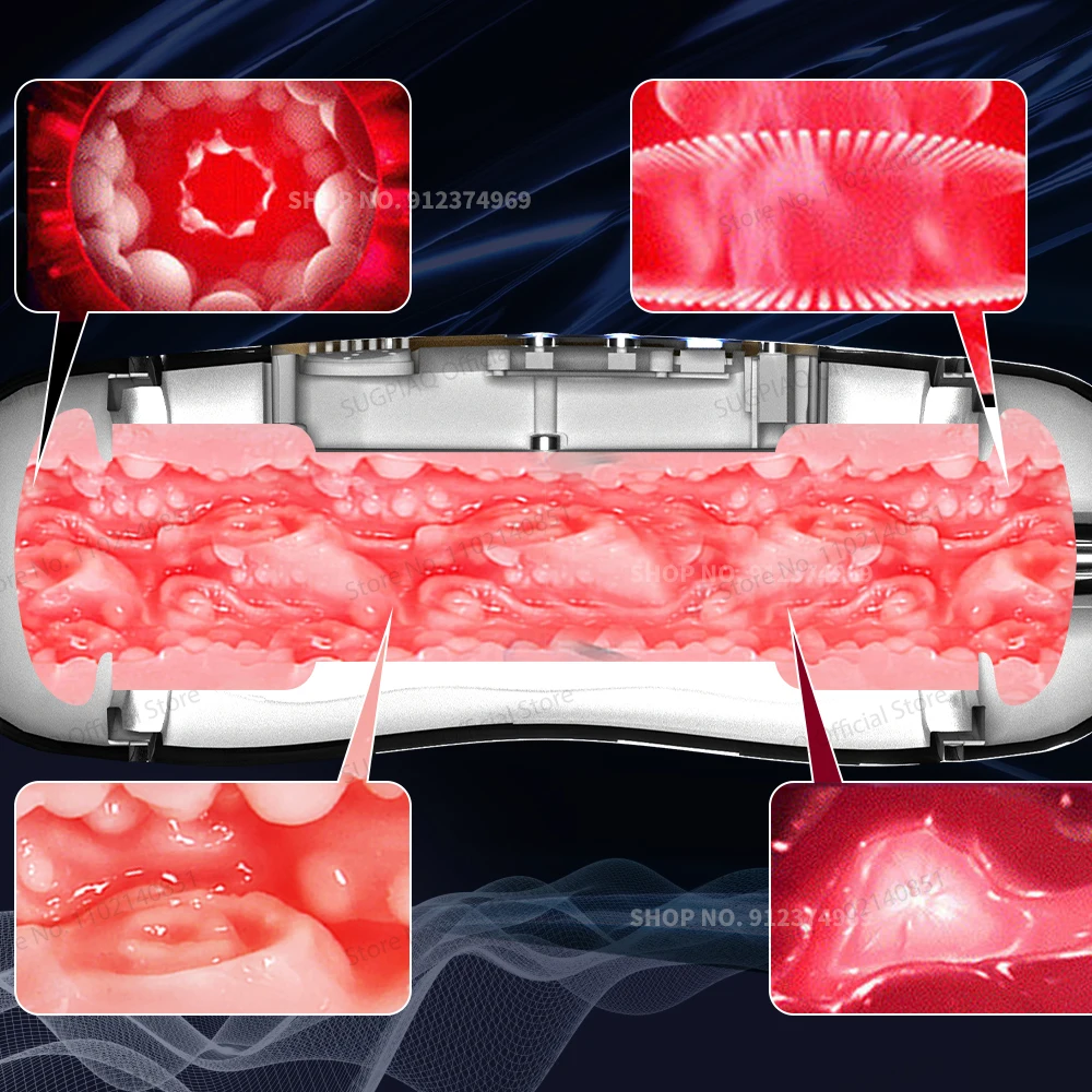 남성용 자동 자위 컵 블로우잡 진동기 기계, 포켓 음모 가열, 현실적인 질, 성인 섹스 토이, 18 세 이상 남성 용품