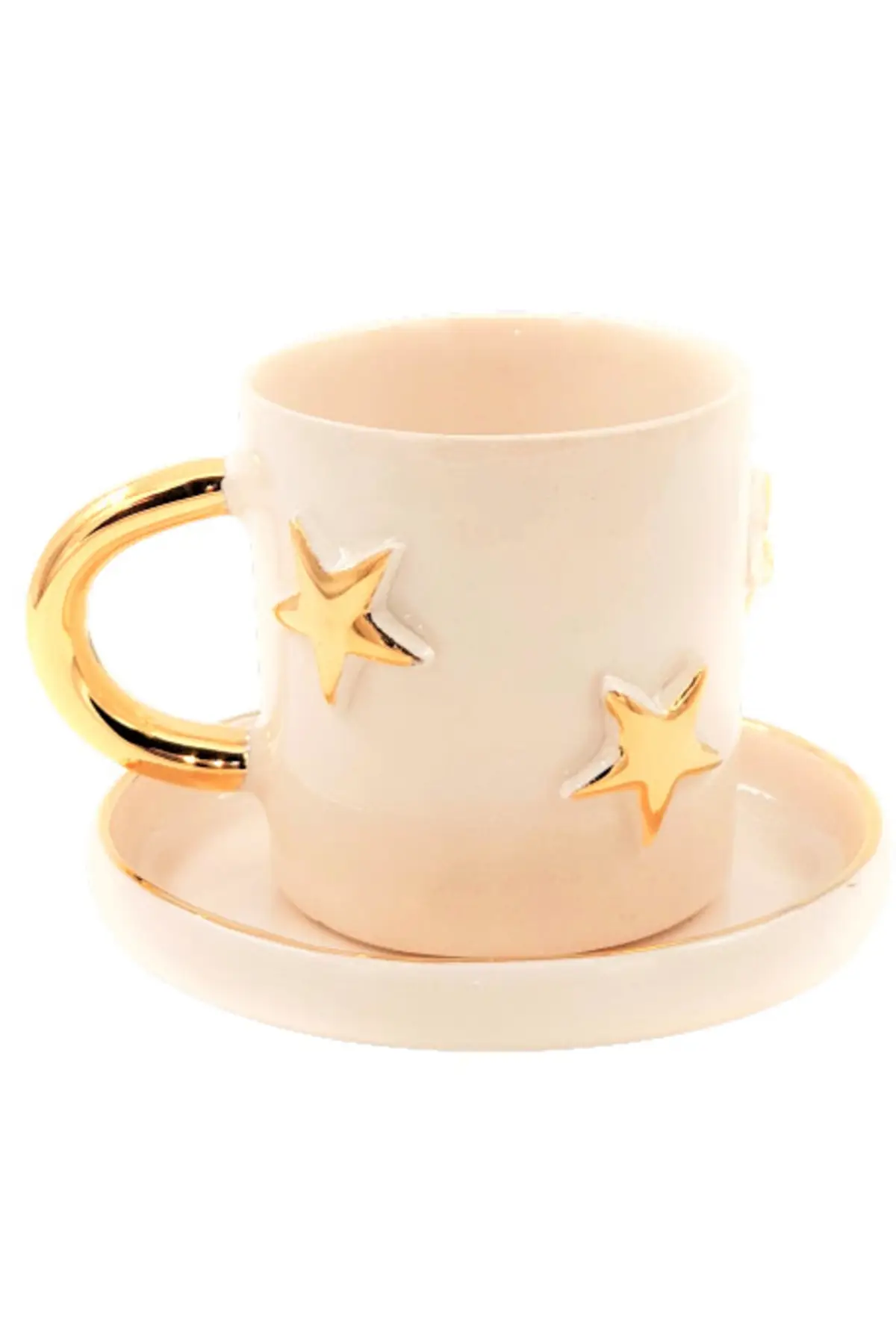 DOLBOVI 24 sterling gold embroidered, star figured, 100 handmade, gift double turkish coffee cup cup