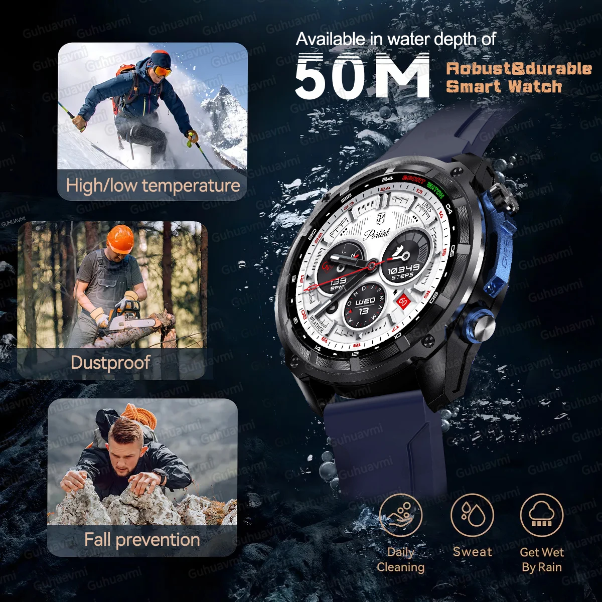 Смарт-часы с GPS для мужчин, 4 ГБ, локальная память, 466*466 AMOLED, Bluetooth-вызовы, спортивные, 860 мАч, компас, водонепроницаемые, GPS-карта, умные часы, 2025Новинка