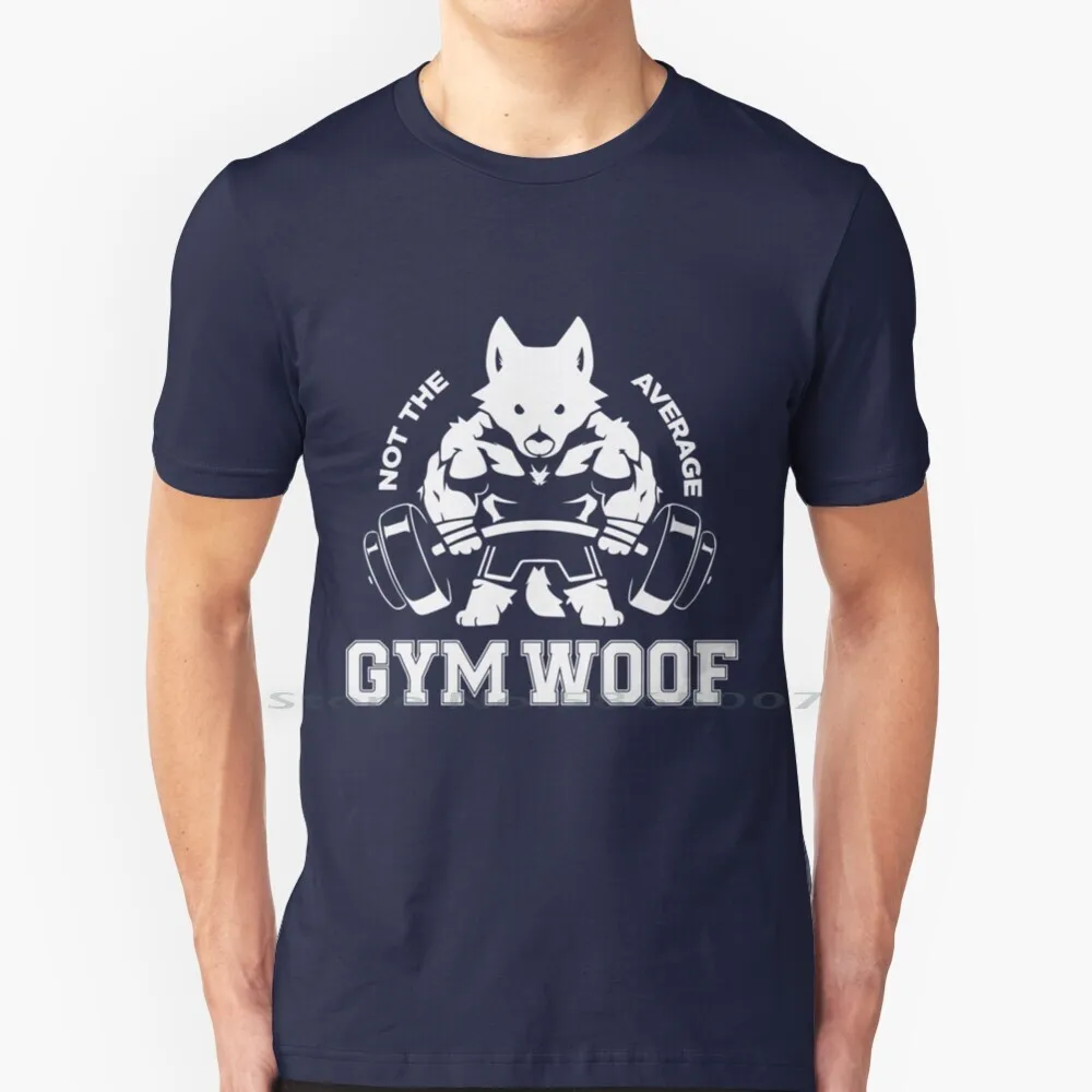 Not The Average Gym Woof T Shirt 100% Cotton Wolf Anthro Furry Gym Muscle Big Size 6xl Tee Gift Fashion