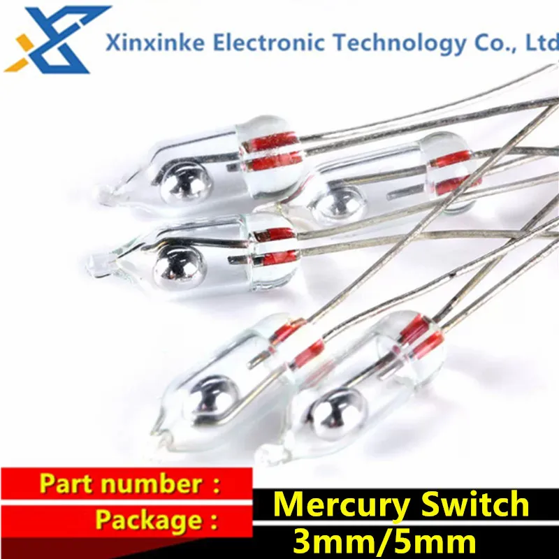 10PCS Mercury Switch Tilt Switch 3MM/5MM Tilt One-way Gravity Rolling Switch