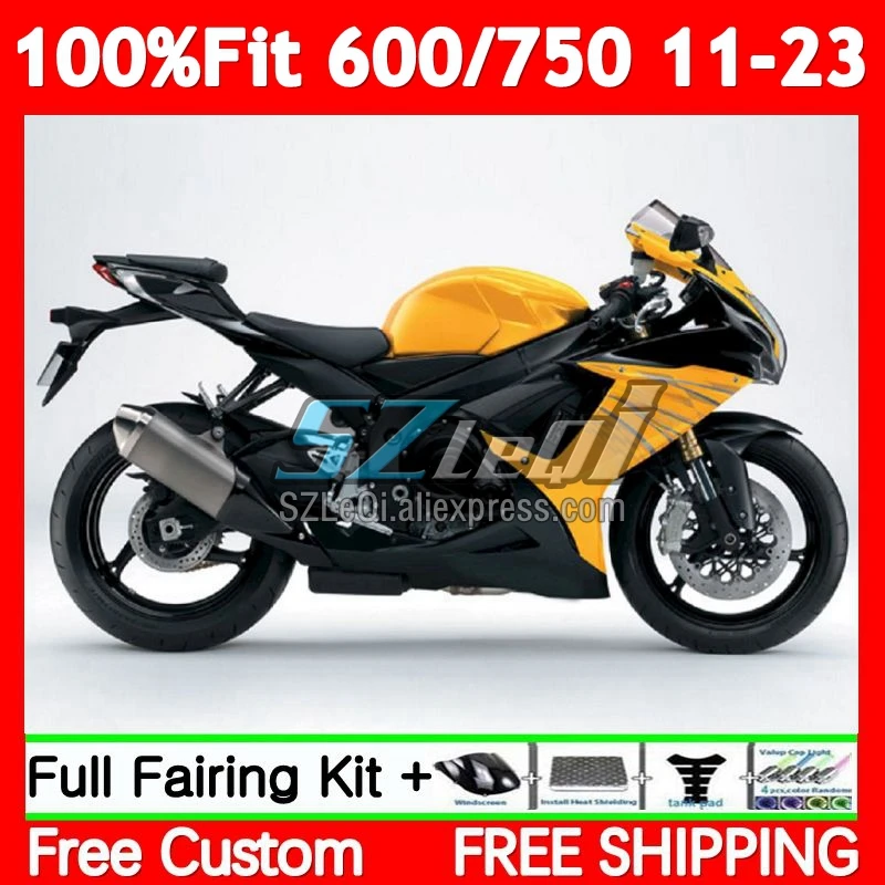 Injection For SUZUKI GSXR750 GSXR 600 750 CC K11 78No.55 Stock yellow GSXR600 GSXR-750 11 12 13 14 15 16 17 18 19 20 21 Fairing