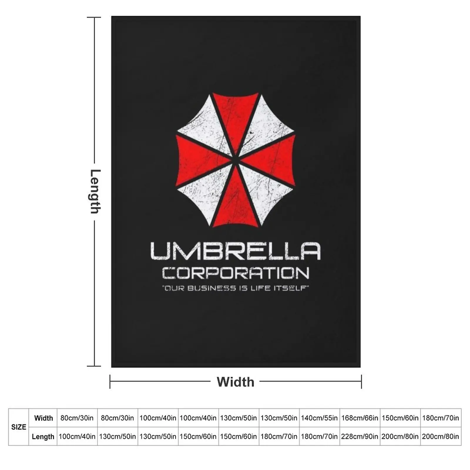 Umbrella Corporation Throw Blanket For Sofa Thin Soft Big Soft for winter for babies Personalized Gift Blankets
