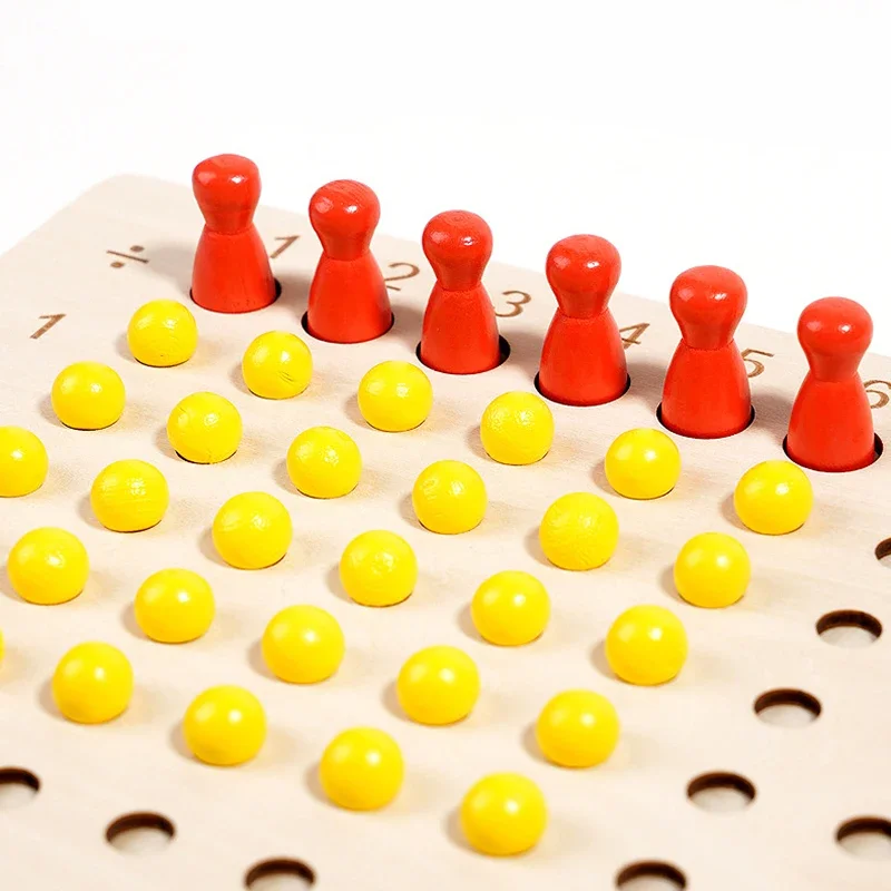 몬테소리 99 곱셈 보드 수학 교육 보조 곱셈 및 나눗셈 보드 조기 교육 어린이 장난감