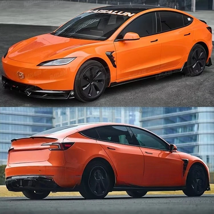 

with Front Lip Diffuser Auto Parts Body Kit for Model 3 Upgrade, Bright Black/Matte Black/Carbon Fiber Exterior Body Kit