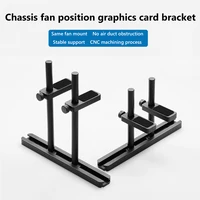 Soporte de tarjeta gráfica de aleación de aluminio, soporte deslizante para ventiladores de 8/12cm, accesorios de caja enfriadora de computadora
