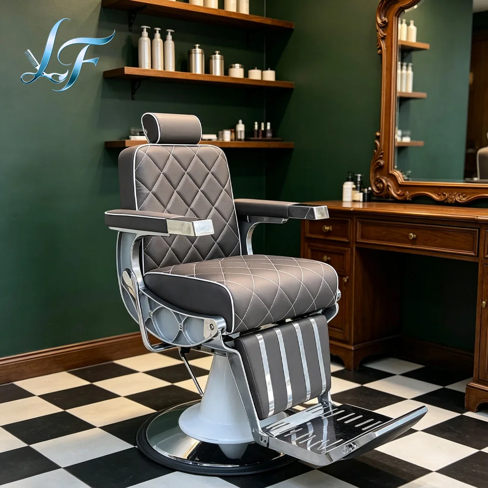 Verstellbarer, anpassbarer Friseurstuhl mit großer Basis für den Haarschnitt im Friseursalon – Detail 1