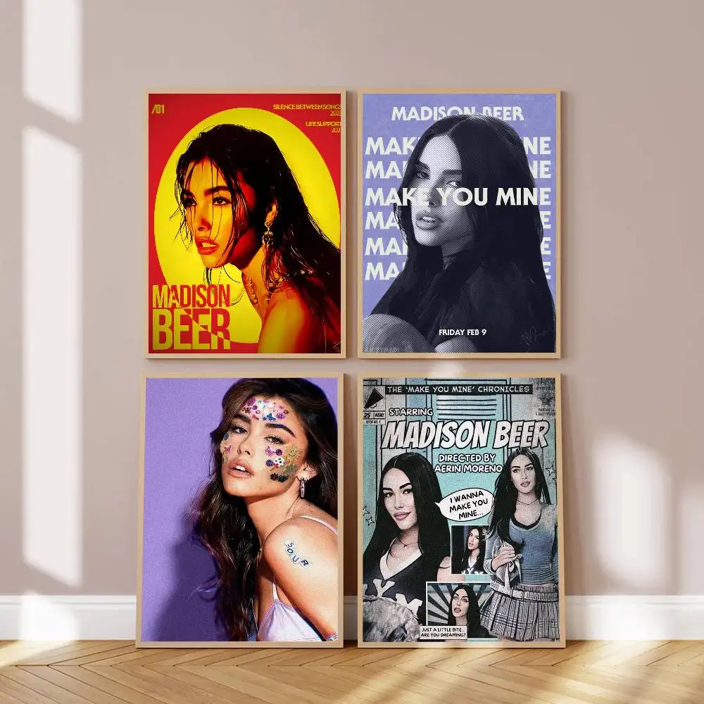 1 قطعة المغني م-مديسون البيرة المشارك ذاتية اللصق الفن ورق مقاوم للماء ملصق مقهى بار غرفة جدار ديكور #2