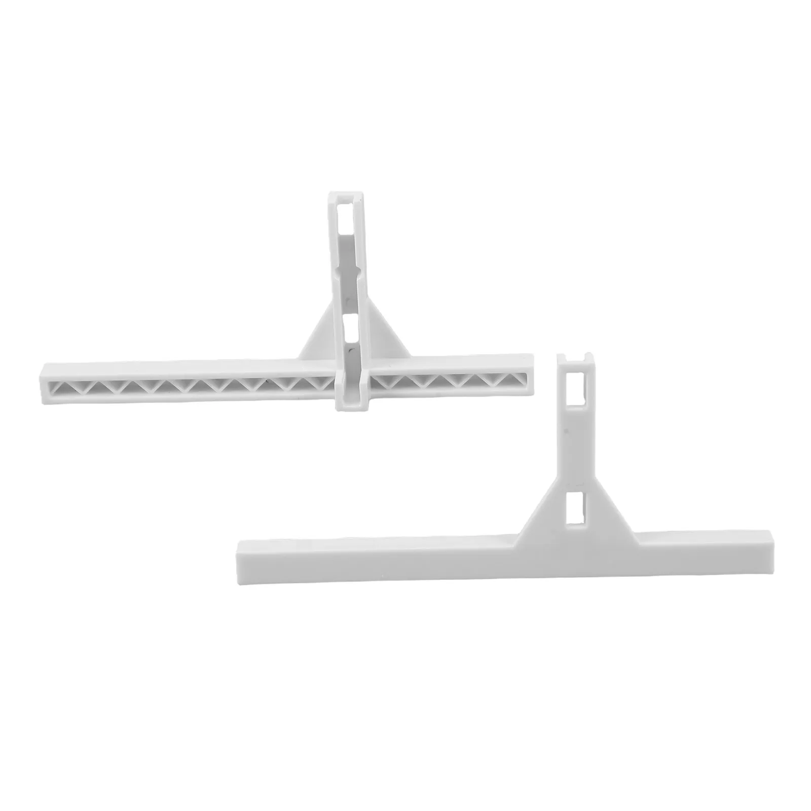 2Pcs White T Shaped Wire Grid Panel Support Stand Plastic Base for Kitchen Organisation Photo Grid Holder Table Display Rack