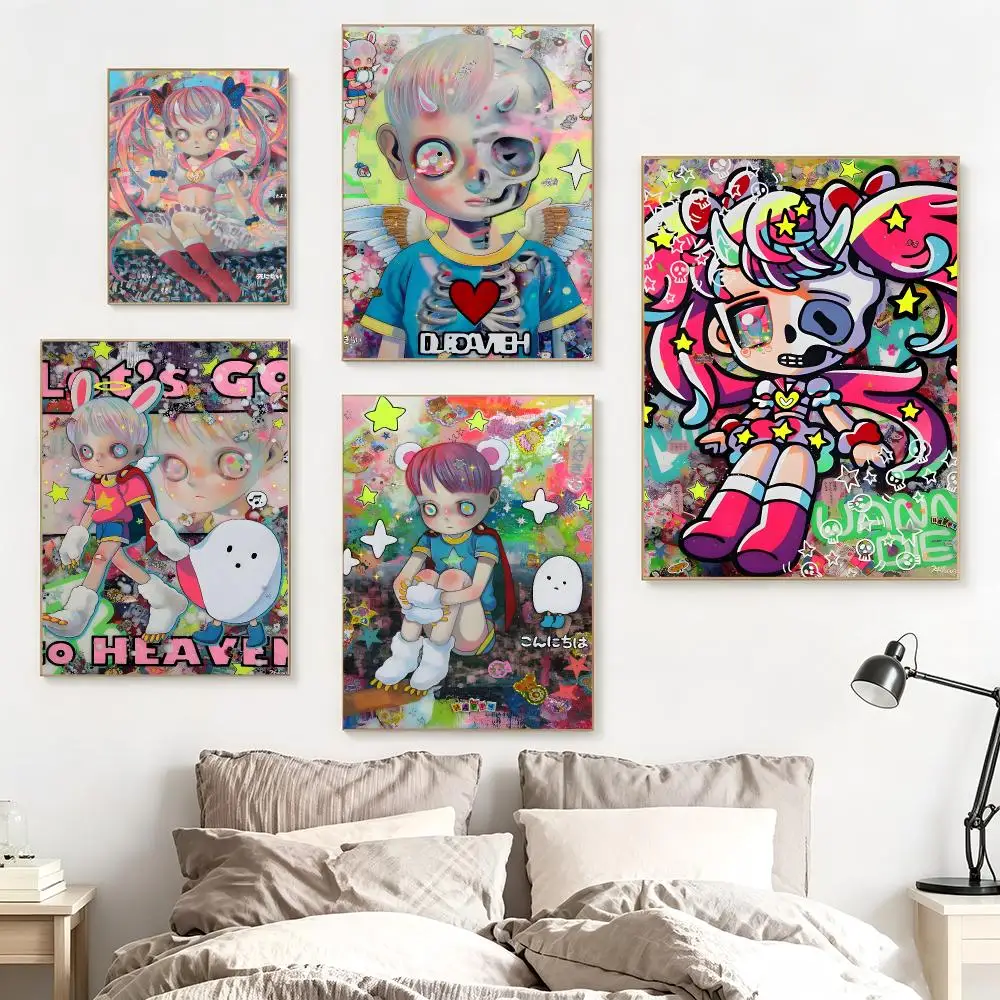 Local viral hotspots Hikari Shimoda Poster impermeable para el hogar sala de estar dormitorio bar decoracion estetica