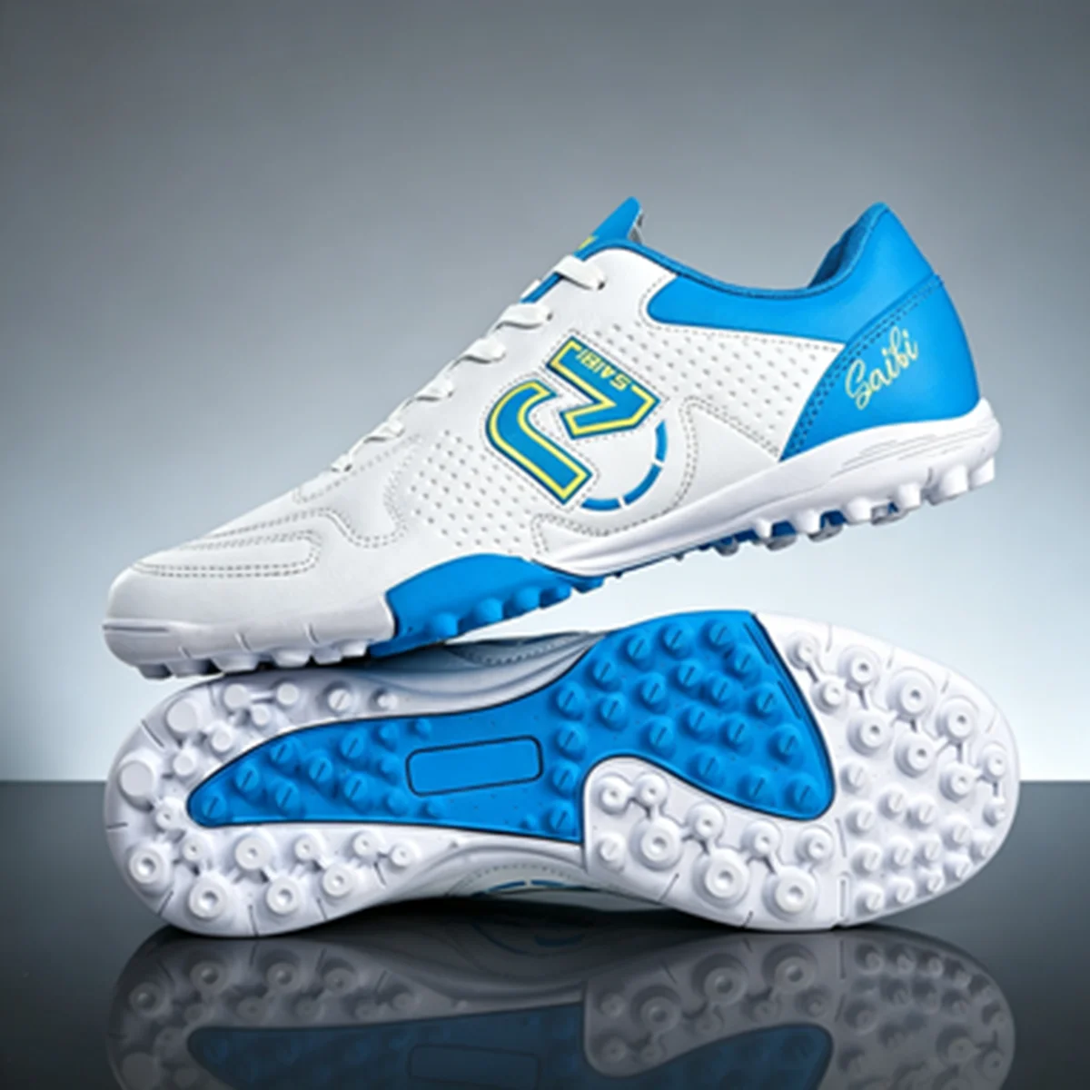 Practical Adult TF football shoes High Density PU Fabric Anti-slip Rubber Stud Sturdy Construction Artificial Turf Training