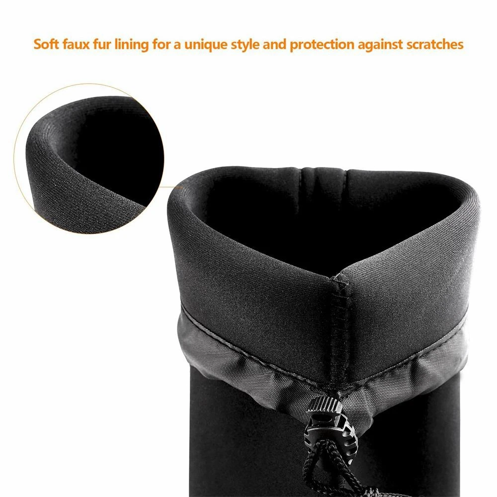 ABRI-4PCS Camera Case Lens Pouch Set Lens Case Small Medium Large And Extra Large For DSLR Camera Lens Bag Pouch Shockproof