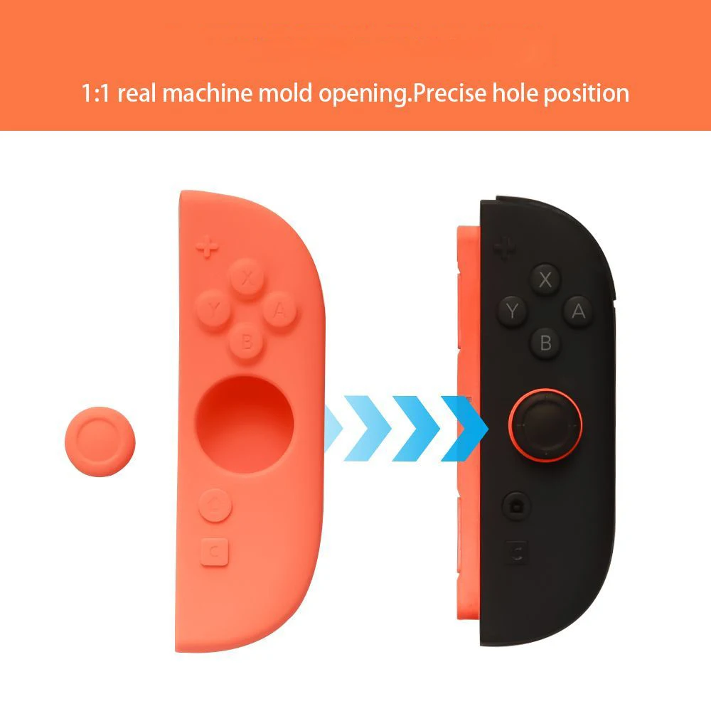Soft Silicone Rubber Protection Skin Case Cover For Nintendo Switch 2 Joy Con Controllers W/ Free Thumb Grip Caps Game Pack