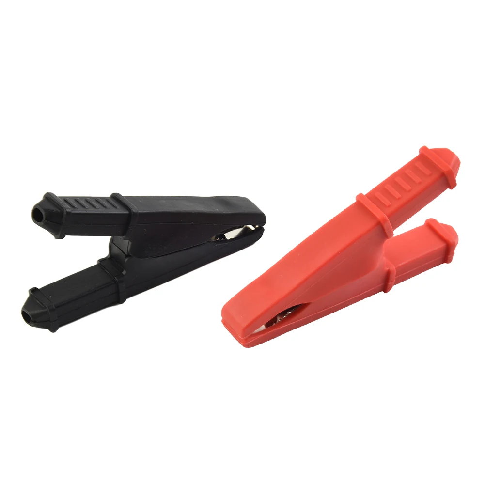 2 Pack 50A Red Black 75mm Insulated for alligator Clip Car Battery Test Clips Crocodile for caravan Connector