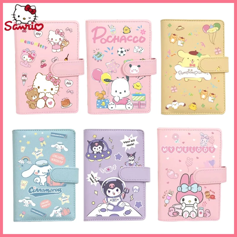 Sanrio-Libreta de bolsillo Kawaii Hellokitty, Bloc de notas portátil pequeño de 1 piezas para estudiantes, libro de bobina de papel A6, suministros