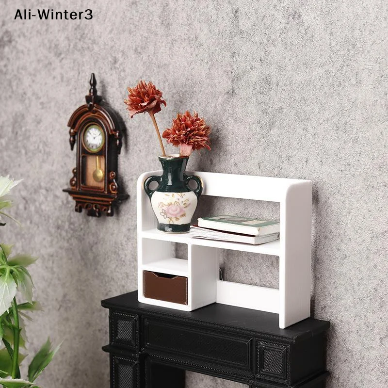 ชั้นวางของจิ๋วสำหรับบ้านตุ๊กตา ขนาด 1:12 จำนวน 1 ชิ้น อุปกรณ์ตกแต่งบ้านตุ๊กตา ของเล่นจำลอง