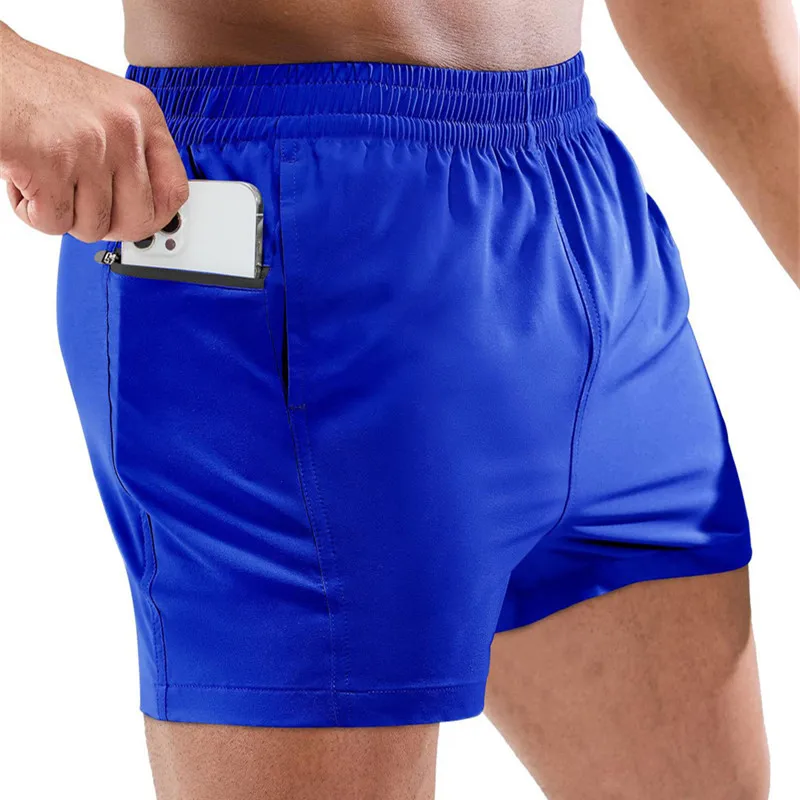 

NEW Summer Men's sports Shorts Sportswear Quick Dry Joggers Short Pants Gyms Homme zipper pocket Training running Shorts Men