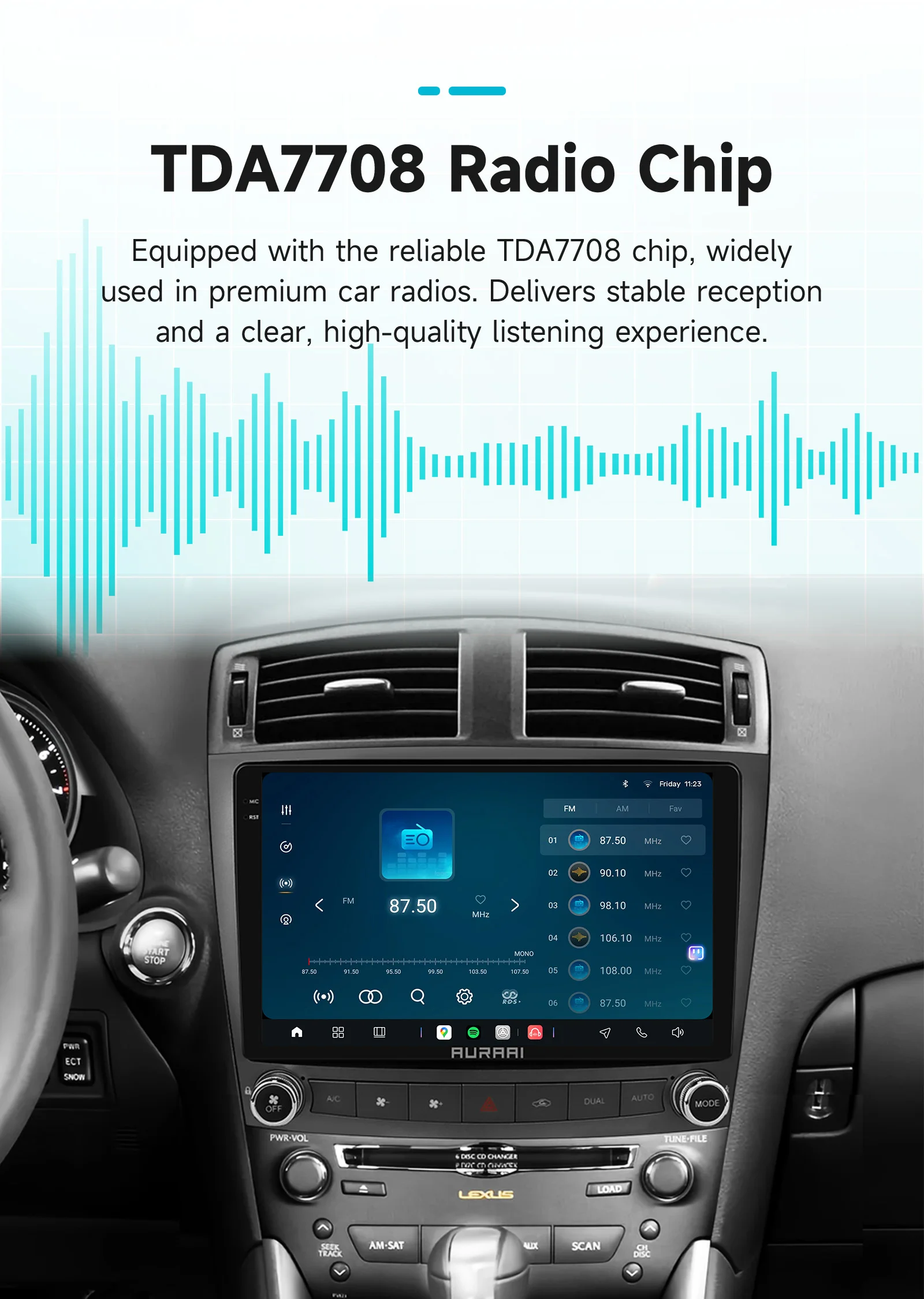 Hizpo 2K Bildschirm Kabelloses Android Auto für Lexus IS250 IS300 IS200 IS220 IS350 2005 - 2012 Auto-Infotainment-Player 3D HD Stereo – Detail 24