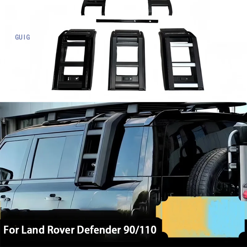 For Land Rover Defender 90/110 L663 2020-2024 Car Foldable Lift Side Door Ladder Folding Telescopic Auto External Accessories
